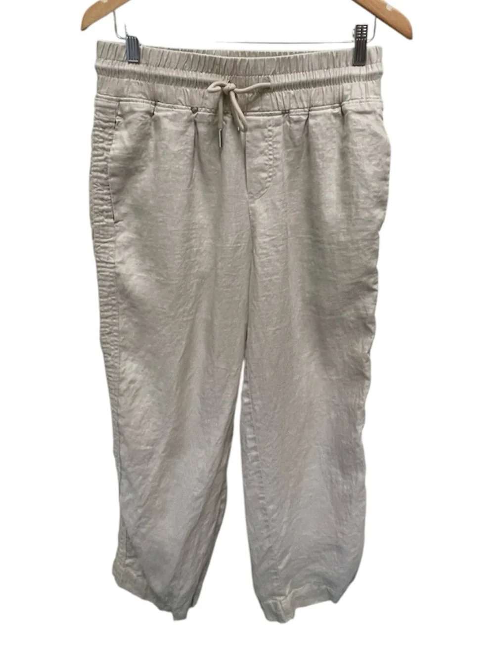 Quince 100% European Linen Wide Leg Pants in Driftwood Size Medium